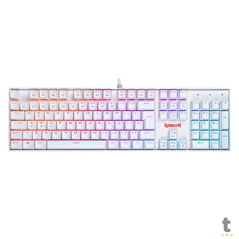 Teclado Gamer Mecânico Redragon Mitra RGB Branco - K551W-RGB (PT-BROWN) Truedata